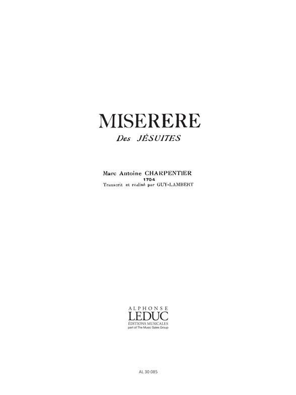 Miserere Des Jesuites